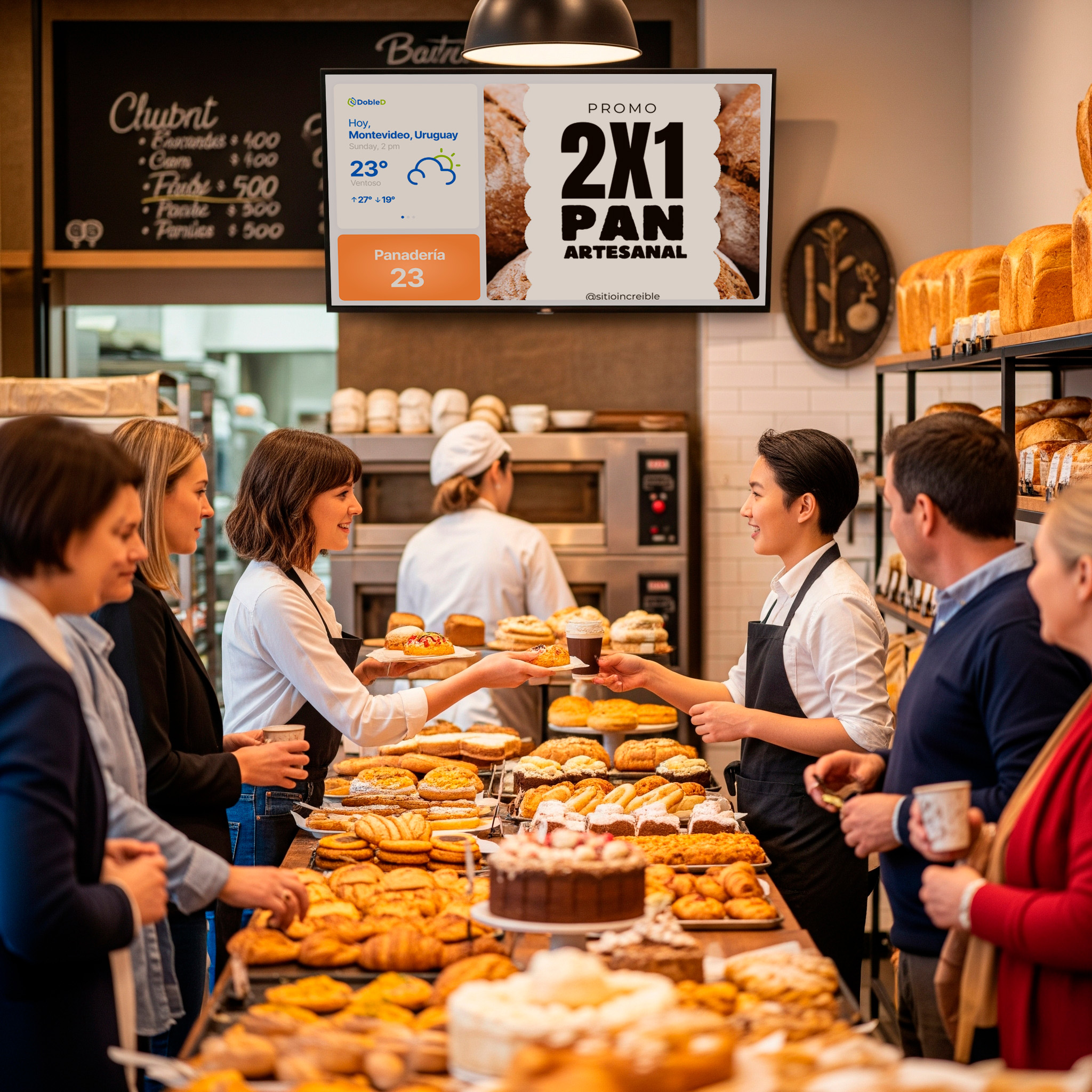 Sistema de turnos en un comercio gastronómico de Maldonado.